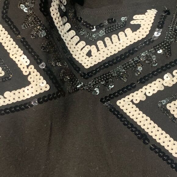 Express Black Dress with Sequin Detailing - Picture 8 of 9